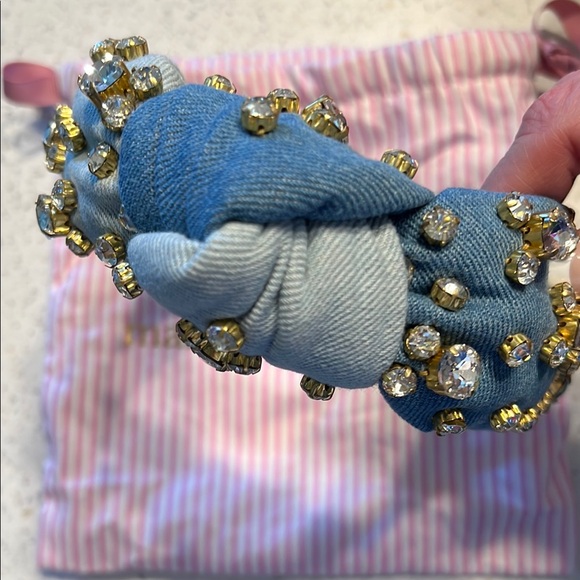 Main Street Couture Disney Mickey Jeweled Headband Denim - Picture 1 of 6